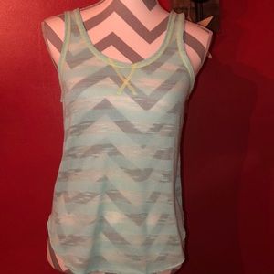 Teal Knit See Through Tank Top